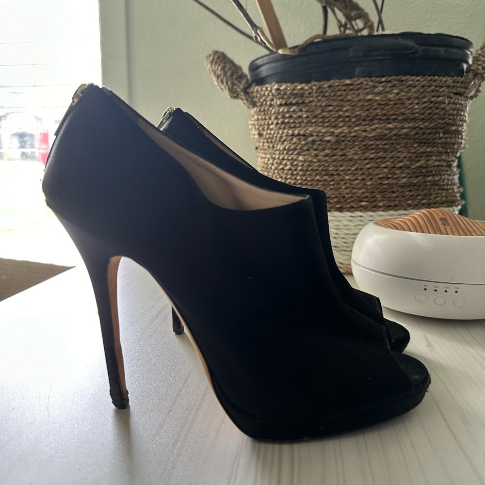 Jimmy Choo Suede Open-Toed Bootie - image 3